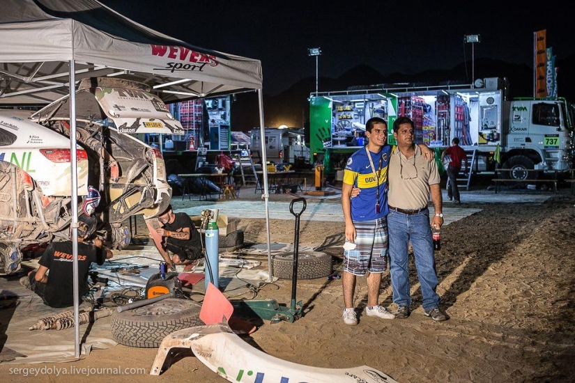 Dakar 2014. Night in Bivouac