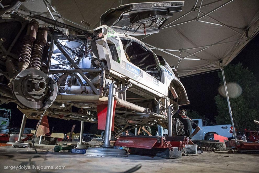 Dakar 2014. Night in Bivouac