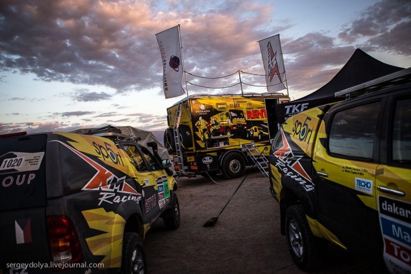 Dakar 2014. Night in Bivouac