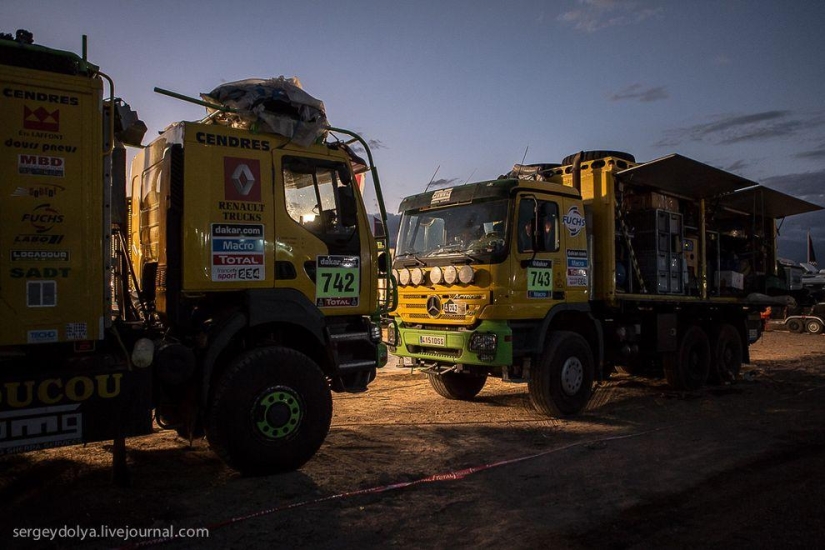 Dakar 2014. Noche en vivac