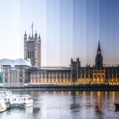 Day and night in one picture. Amazing shots of famous landmarks in an unusual format