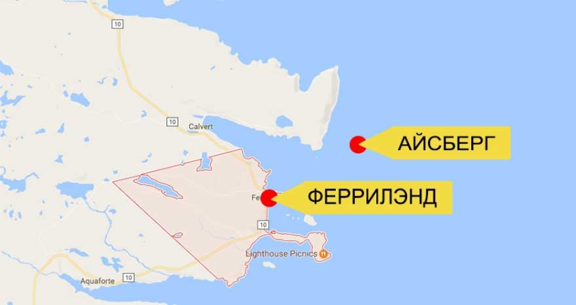 Debido a un enorme iceberg, se están acumulando atascos de tráfico de un kilómetro de largo en un pueblo canadiense