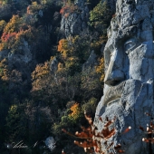 Decebal King Of Dacia Statue In Rock, ,dacia Was Antic Province Of Romania, Se Europe. Decebal King Of Dacia Statue In Rock, ,dacia Was Antic Province Of Romania, Se Europe.