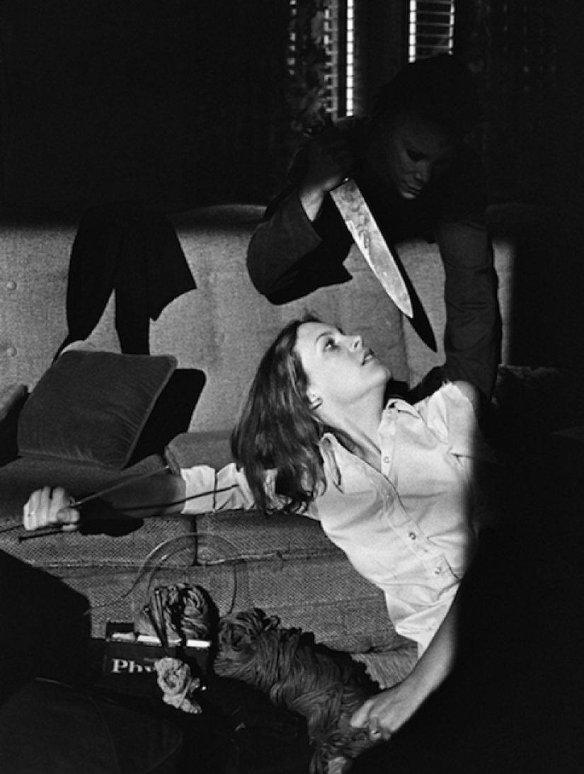 Detrás de escena de la filmación de la película "Halloween" - clásicos del terror