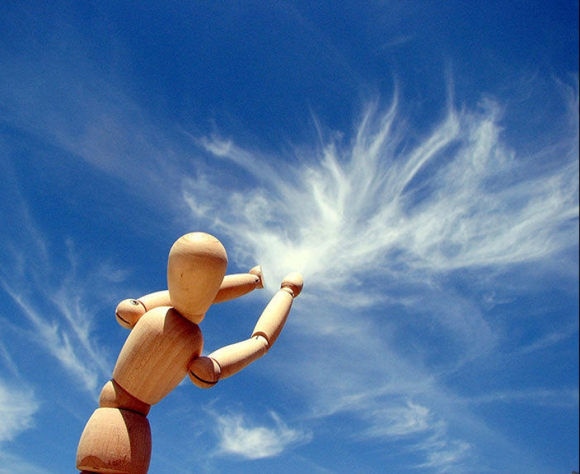 Divertido juego con nubes