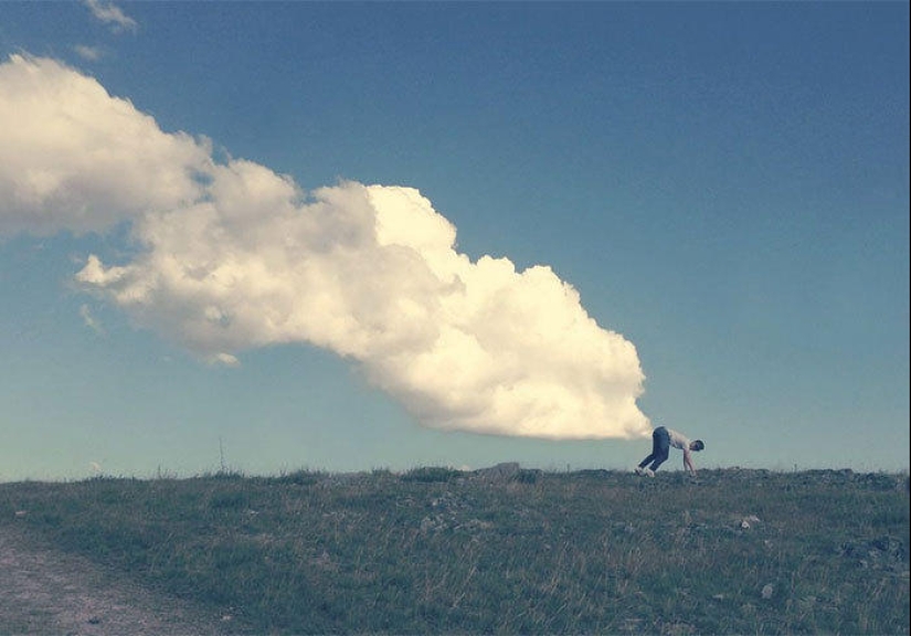 Divertido juego con nubes