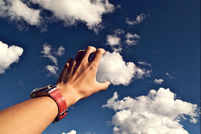 Divertido juego con nubes