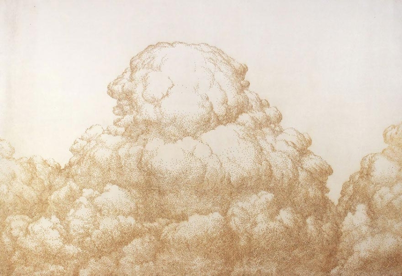 Dot art: artist burns paper with incense sticks to create incredible paintings
