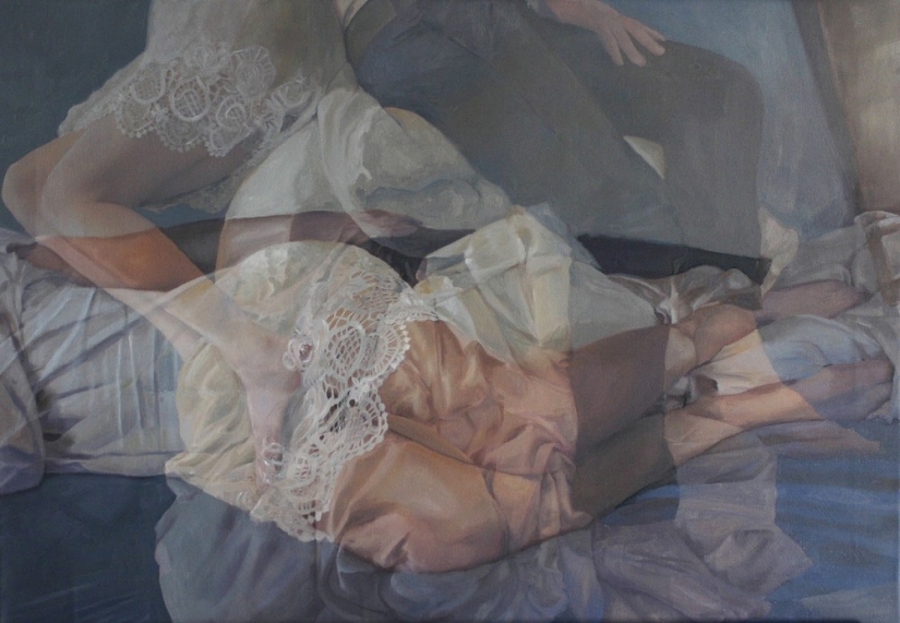 Double exposure on Pacayla Rae Bean's canvases Double exposure on Pacayla Rae Bean's canvases