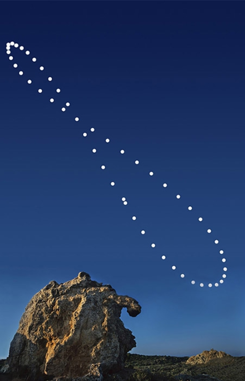 Durante un año, el Sol escribe un ocho en el cielo.