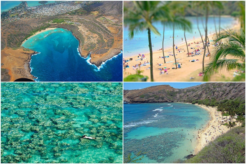 Earthly paradise - Hawaiian beach inside an ancient crater
