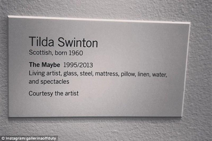 El arte de dormir de Tilda Swinton