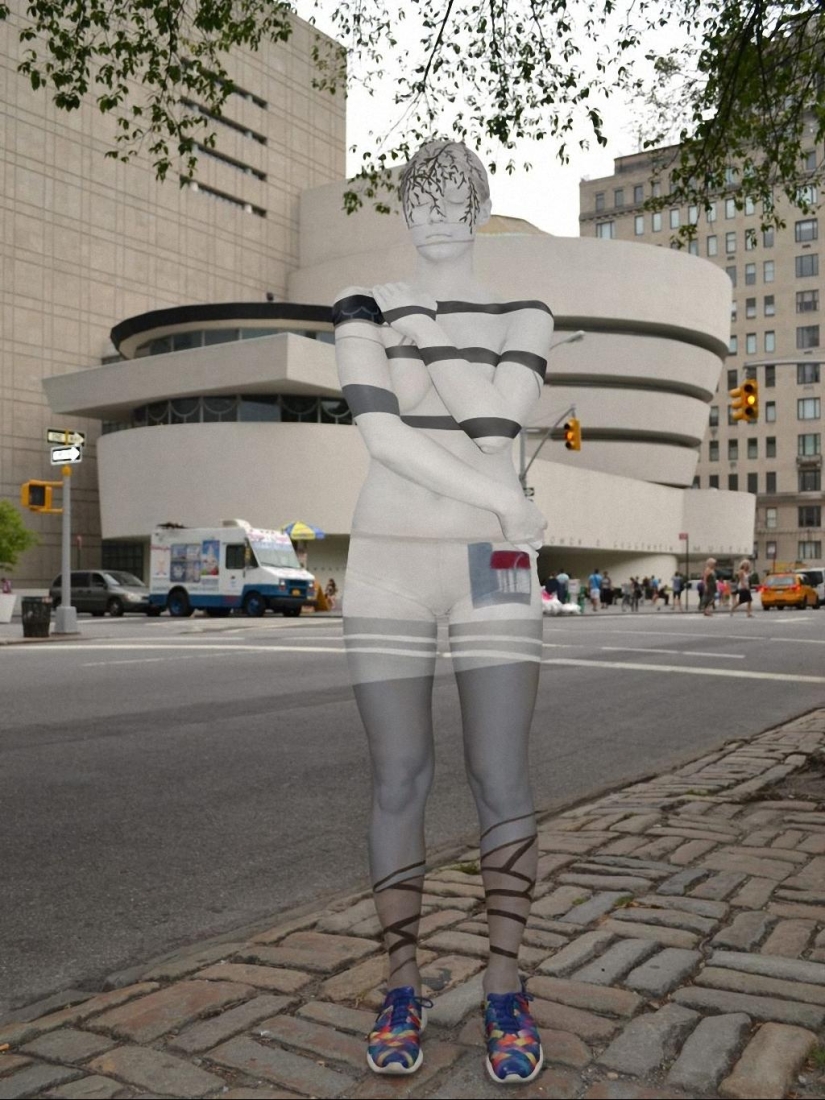El arte del disfraz: modelos desnudas en la ciudad de Nueva York