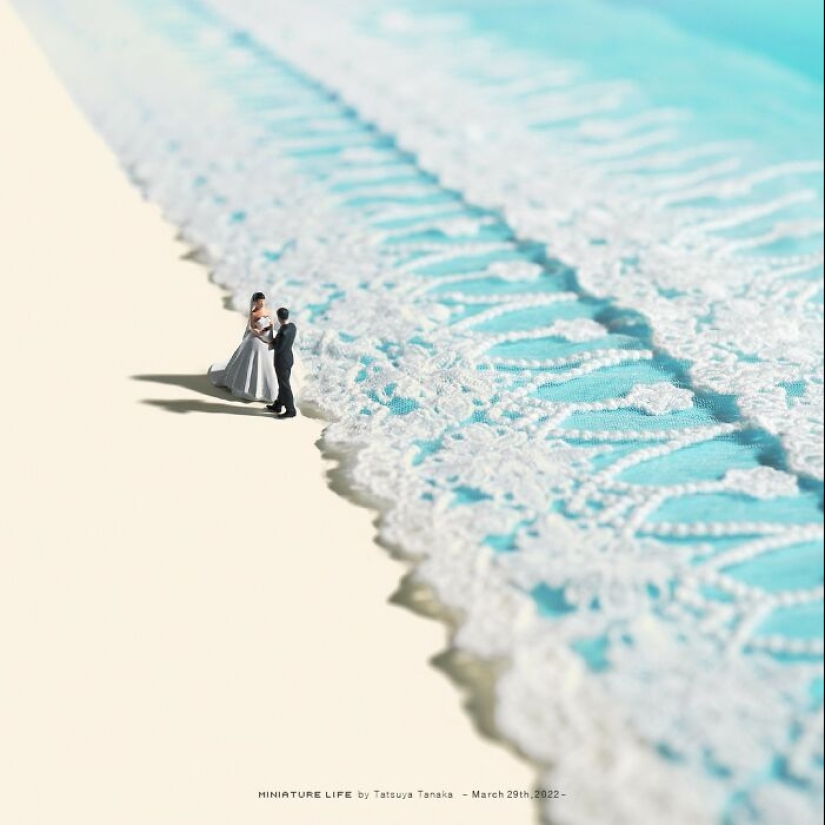 El artista japonés ha estado creando escenas en miniatura todos los días durante 12 años.