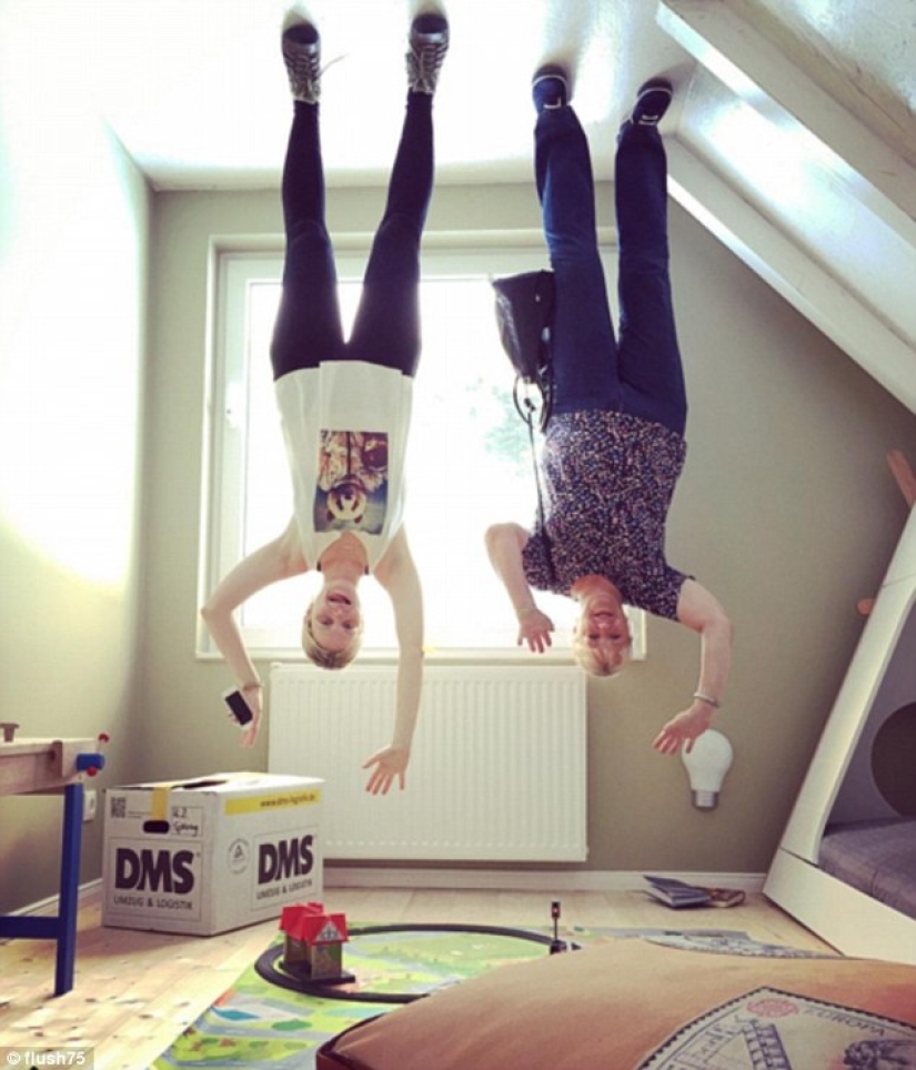 El café alemán, donde todo está al revés, es muy popular entre los turistas