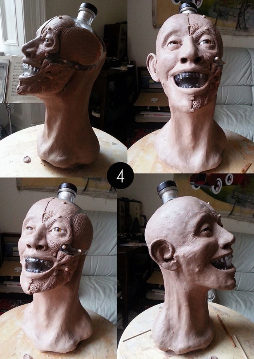 El criminólogo compró vodka en forma de calavera de vidrio y decidió restaurar su rostro