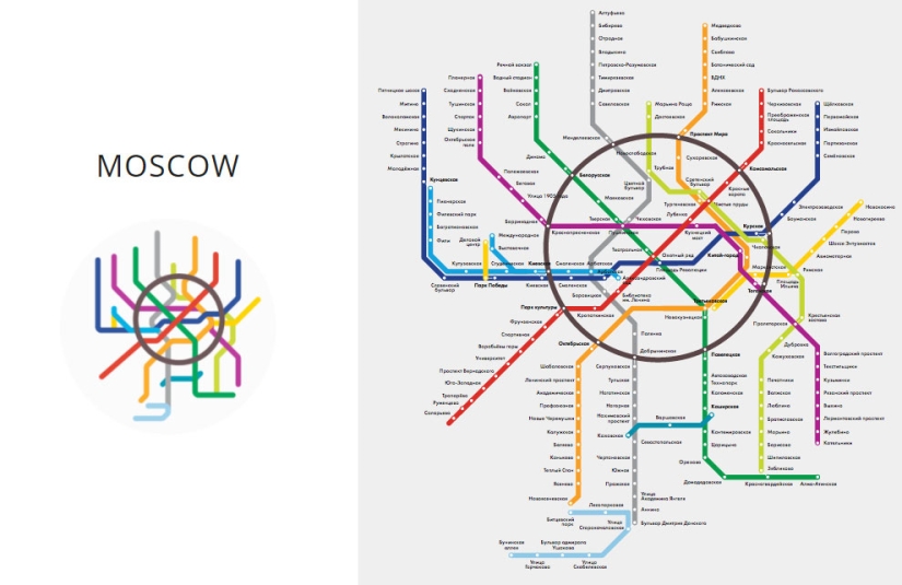 El diseñador convirtió los esquemas del metro mundial en símbolos minimalistas