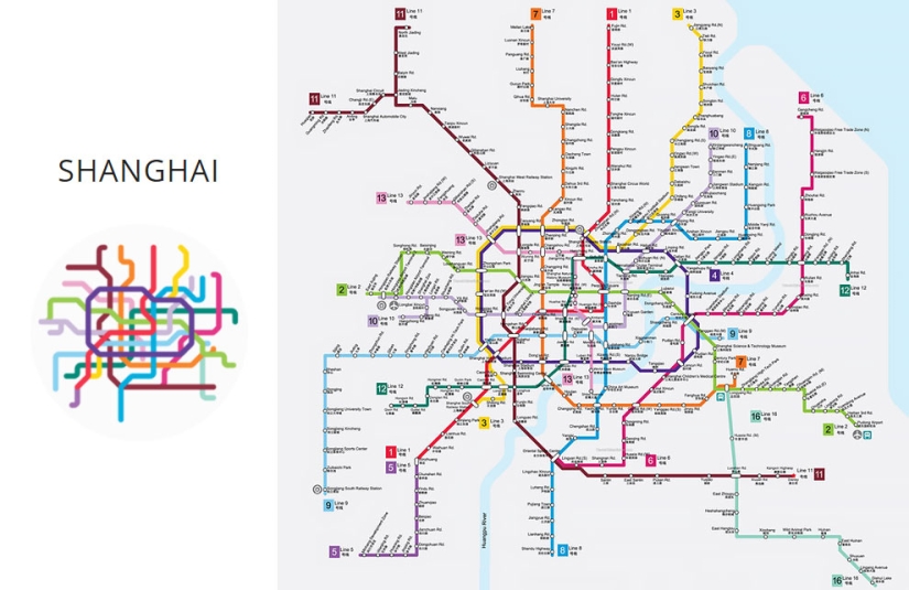 El diseñador convirtió los esquemas del metro mundial en símbolos minimalistas
