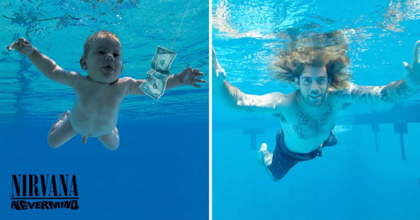 El héroe de la portada de Nevermind de Nirvana la recreó para el 25 aniversario del álbum