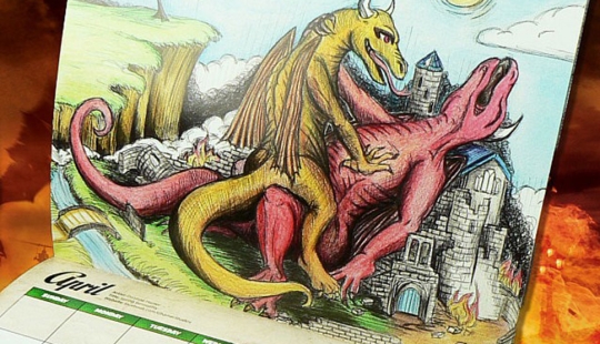 El regalo más extraño es un calendario con dragones copulantes para 2017