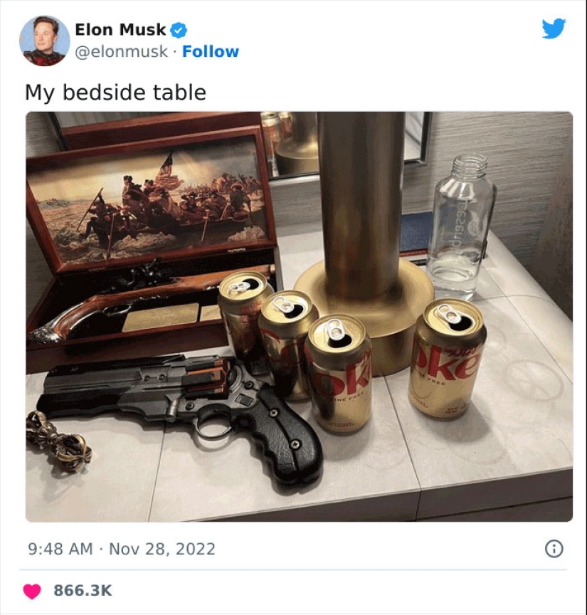 Elon Musk Posted A Picture Of His Bedside Table, So The Internet Made Funny Memes About It