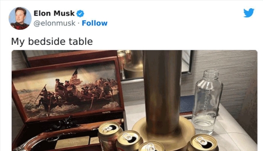 Elon Musk Posted A Picture Of His Bedside Table, So The Internet Made Funny Memes About It Elon Musk Posted A Picture Of His Bedside Table, So The Internet Made Funny Memes About It