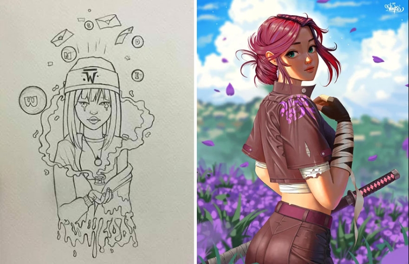 En este grupo en línea, los artistas comparten cómo su trabajo mejoró durante un período de tiempo