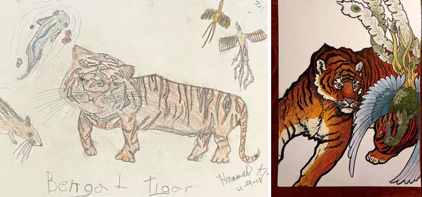 En este grupo en línea, los artistas comparten cómo su trabajo mejoró durante un período de tiempo