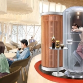 En Japón inventaron una cama vertical para trabajadores de oficina.