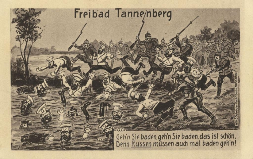 "En lugar de cultura, hay piojos."Postales antirrusas de la Primera Guerra Mundial