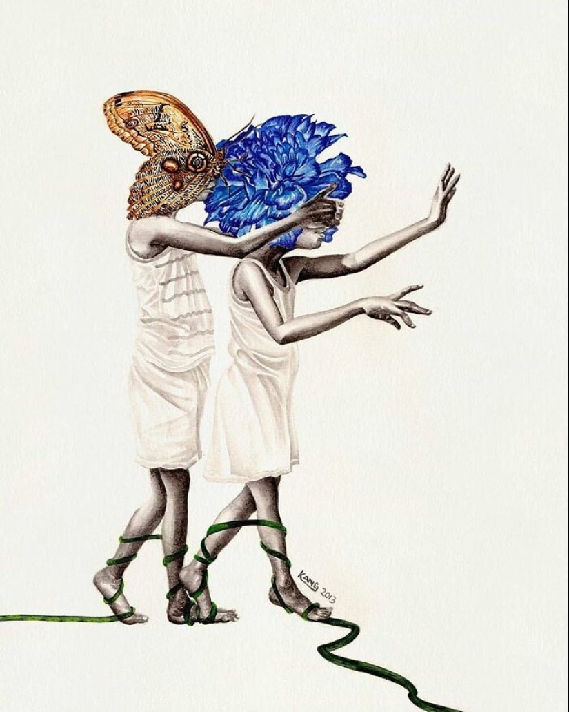 En mis pinturas de acuarela, trato de capturar el significado más profundo de los elementos humanos y de la naturaleza 13 imágenes