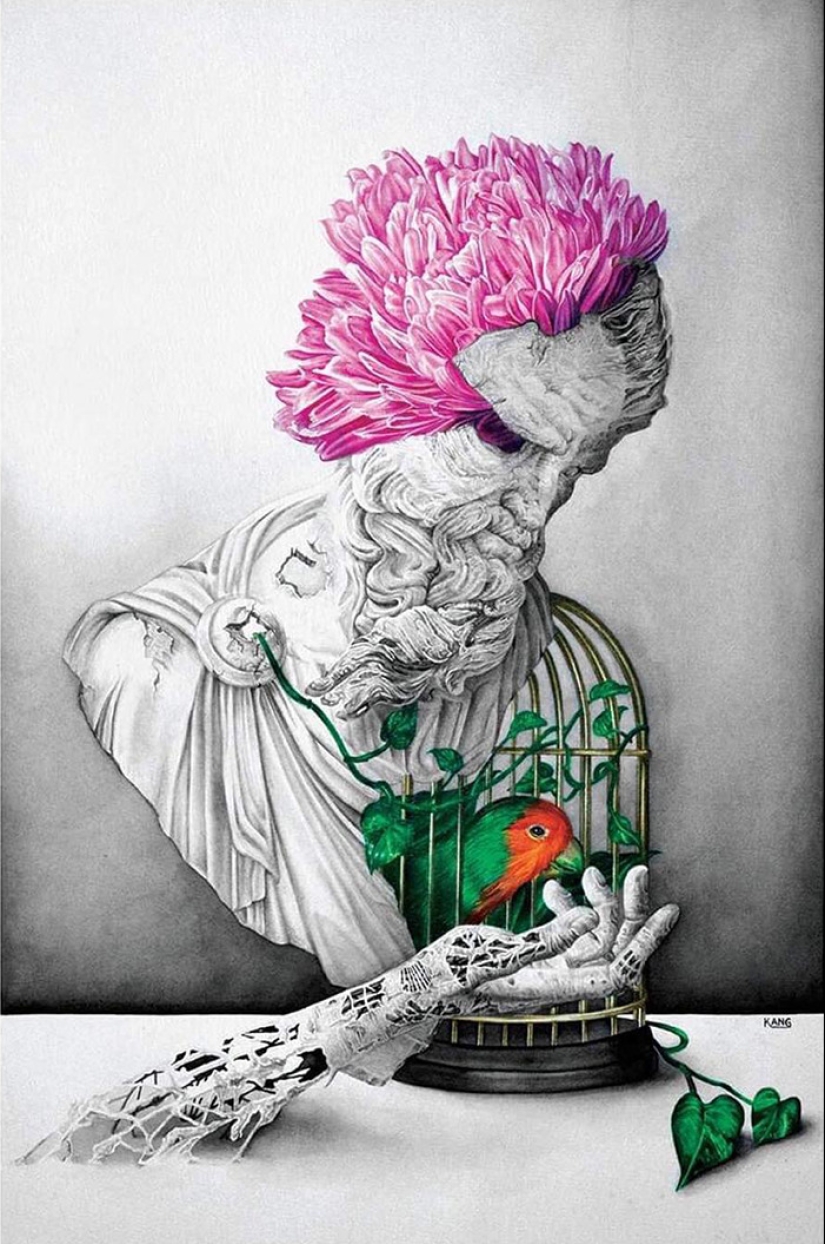 En mis pinturas de acuarela, trato de capturar el significado más profundo de los elementos humanos y de la naturaleza 13 imágenes