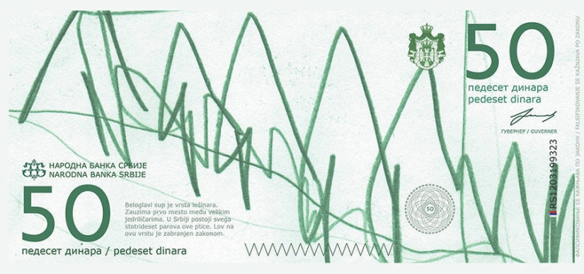 Érase una vez un artista solo: en Serbia ofrecen emitir billetes con garabatos para niños