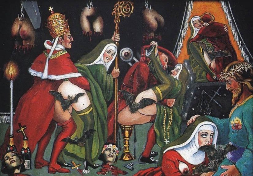 Erotismo del surrealismo en las pinturas del anarquista francés Clovis Troil
