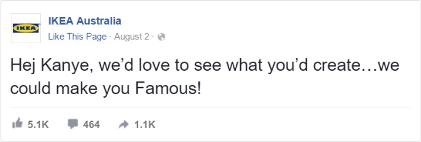 ¡Es una Kardashian! IKEA y sus fans trolean a Kanye West