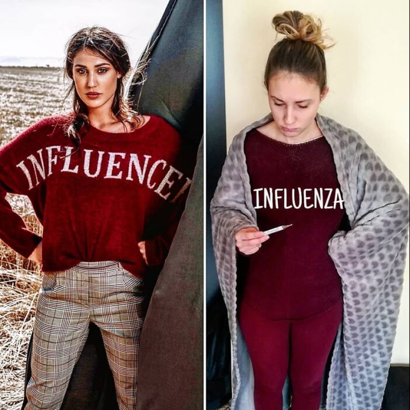 Esta pareja recrea hilarantemente fotos de influencers con cosas que encuentran en casa, y aquí está el resultado Esta pareja recrea hilarantemente fotos de influencers con cosas que encuentran en casa, y aquí está el resultado