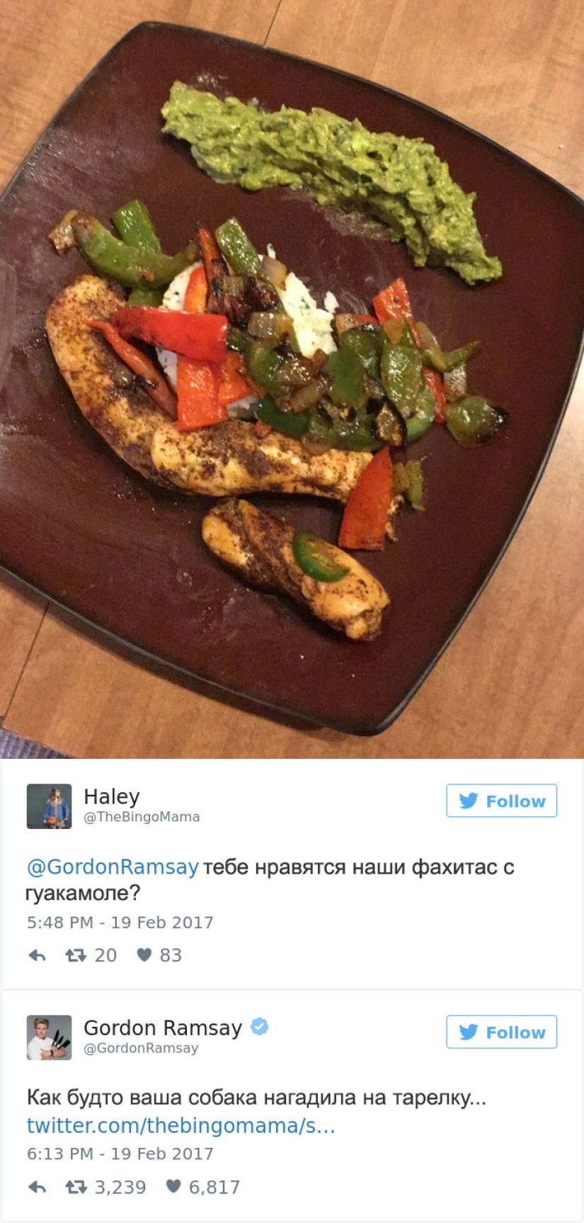 Estas personas lamentaron haber decidido mostrar sus platos en Twitter al chef Gordon Ramsay