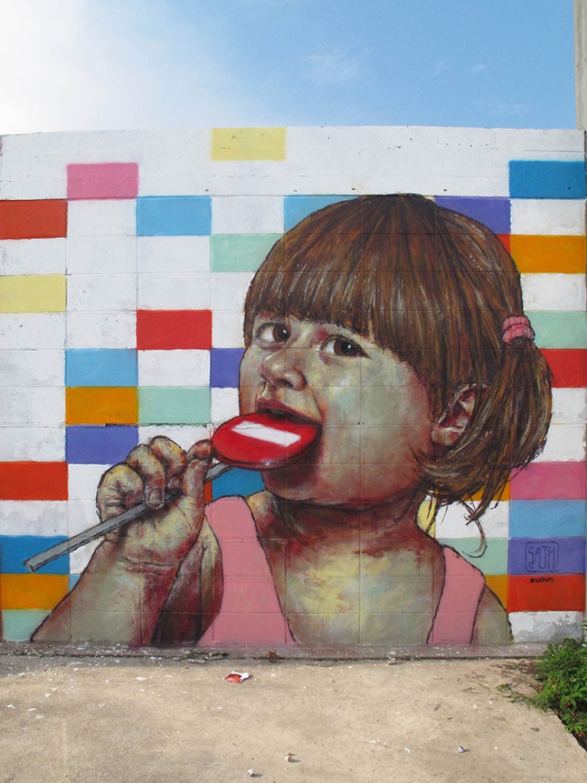 Este arte callejero coquetea con el medio ambiente