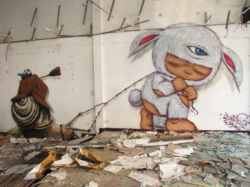 Este arte callejero coquetea con el medio ambiente