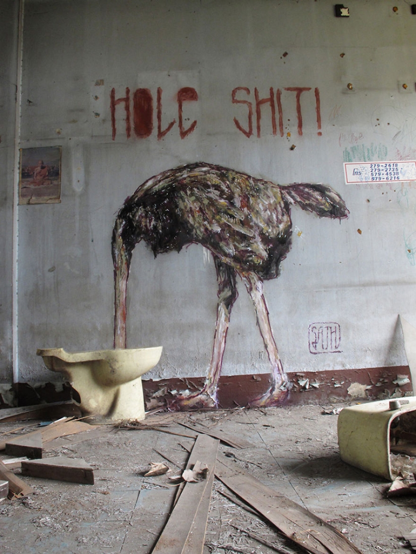 Este arte callejero coquetea con el medio ambiente