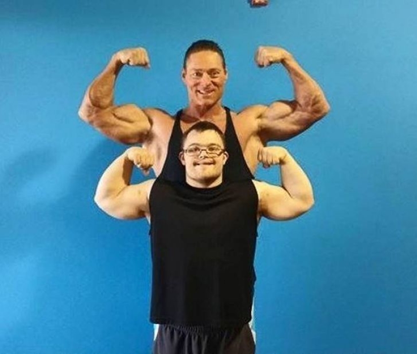 Este chico con síndrome de Down logró cambiarse para competir en una competencia de culturismo Este chico con síndrome de Down logró cambiarse para competir en una competencia de culturismo