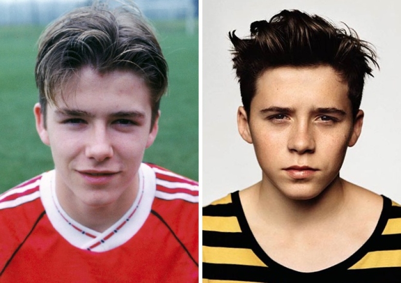 Exact copy: at what age did famous fathers look like their sons now