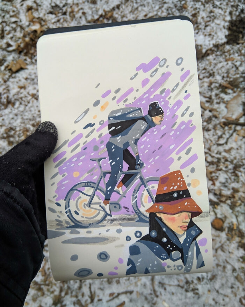 Explorando el mundo a través de mi cuaderno de bocetos: 12 dibujos