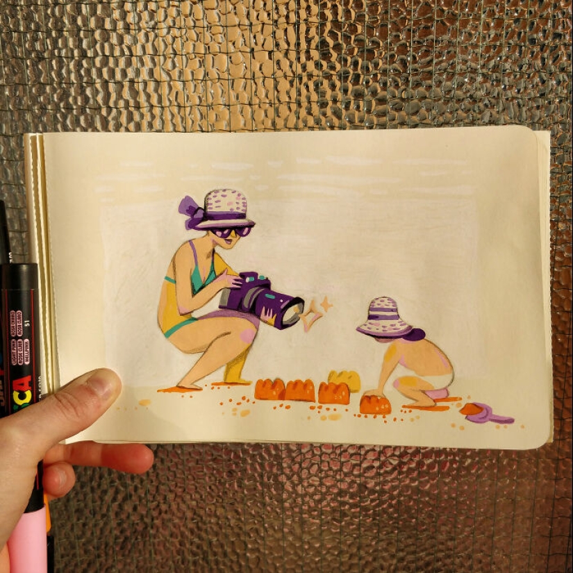 Explorando el mundo a través de mi cuaderno de bocetos: 12 dibujos