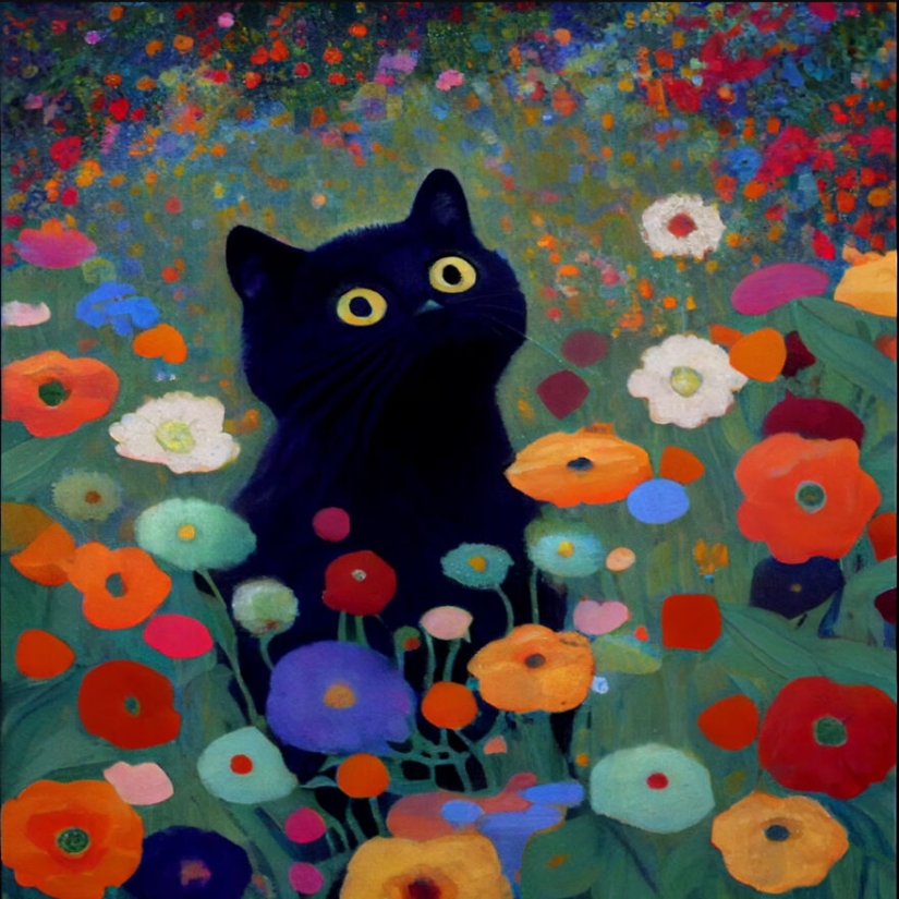 Explorando obras de arte icónicas con un toque felino: mi viaje a través de un mundo donde los elegantes gatos negros dominan el lienzo