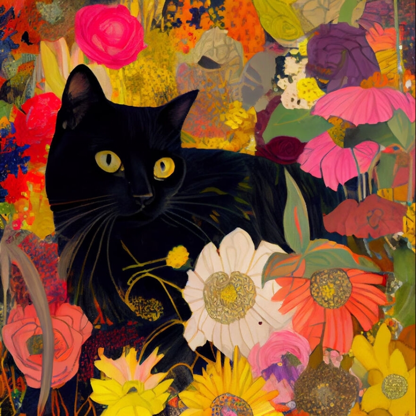 Explorando obras de arte icónicas con un toque felino: mi viaje a través de un mundo donde los elegantes gatos negros dominan el lienzo