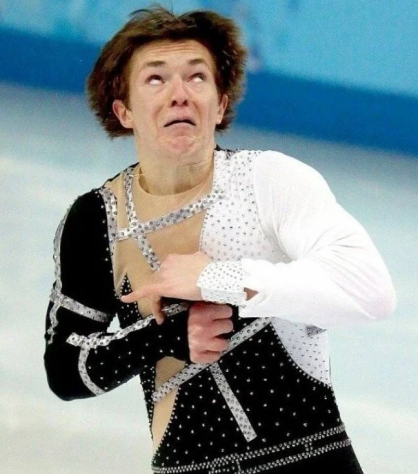 Expresiones faciales divertidas: 10 fotos heroicas de patinadores de la competencia