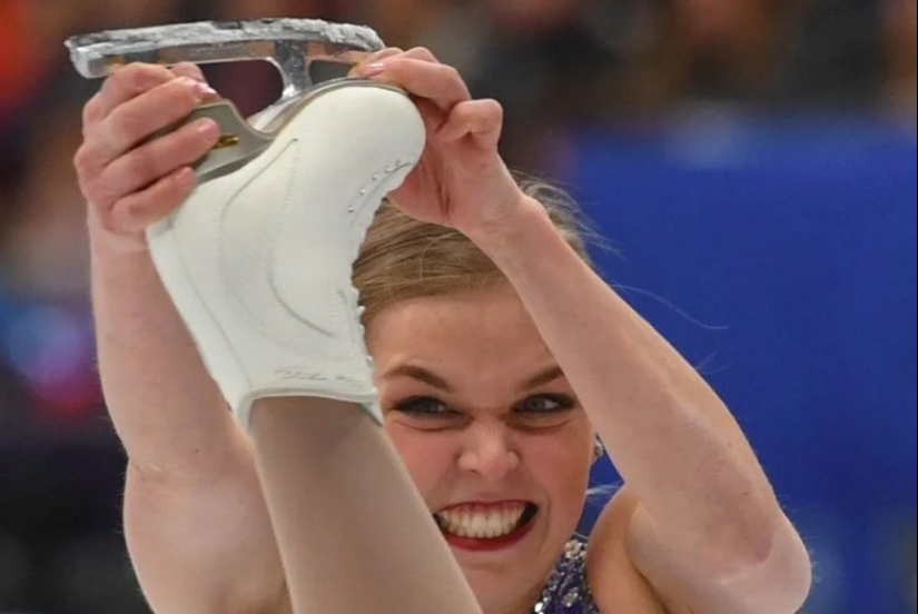 Expresiones faciales divertidas: 10 fotos heroicas de patinadores de la competencia