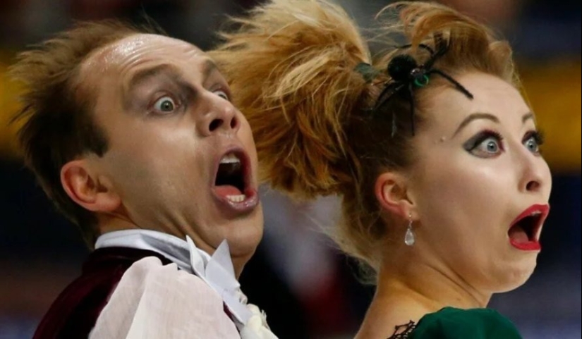 Expresiones faciales divertidas: 10 fotos heroicas de patinadores de la competencia