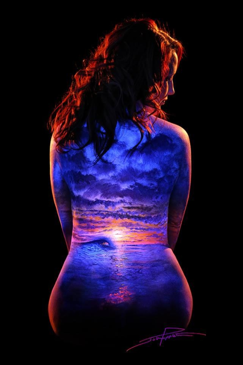 Fairy-tale landscapes on the bodies of girls